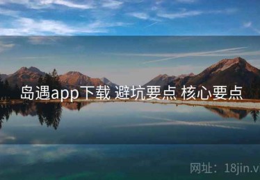 岛遇app下载 避坑要点 核心要点