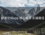 秘语空间app 核心差异 实操路径