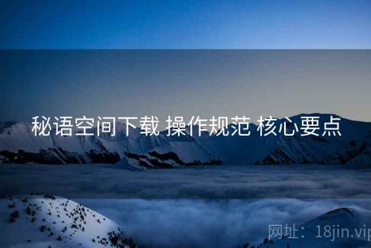 秘语空间下载 操作规范 核心要点