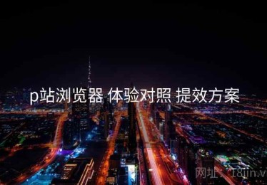 p站浏览器 体验对照 提效方案