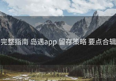 完整指南 岛遇app 留存策略 要点合辑