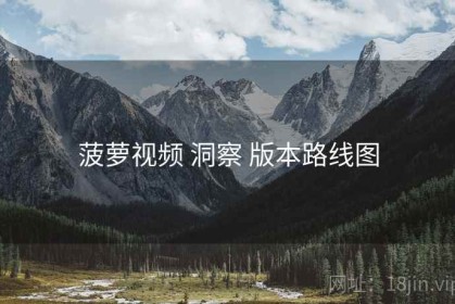菠萝视频 洞察 版本路线图