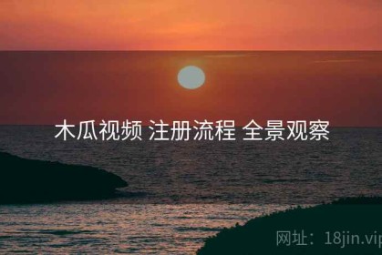木瓜视频 注册流程 全景观察