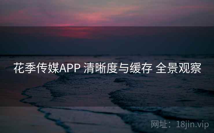 花季传媒APP 清晰度与缓存 全景观察