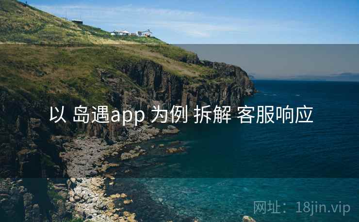 以 岛遇app 为例 拆解 客服响应 以 岛遇app 为例 拆解 客服响应